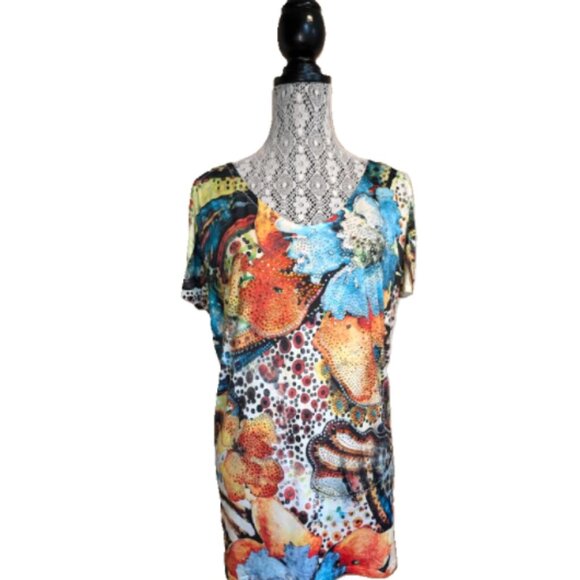 NWOT S-Twelve Cold Shoulder Top Size L - Picture 5 of 6